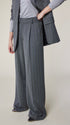 Femmes du Sud broek wide leg Demi stripe gray